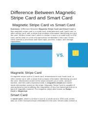 differentiate between a smart card and magnetic stripe card|magnetic stripe vs microchip.